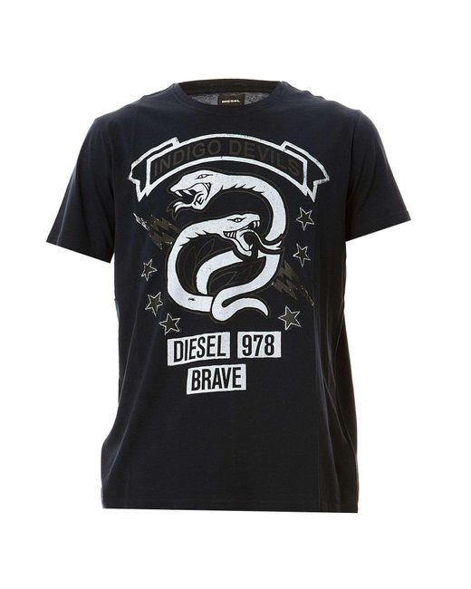 DIESEL Black 00smaa 0091b T-newyn T-shirt for men