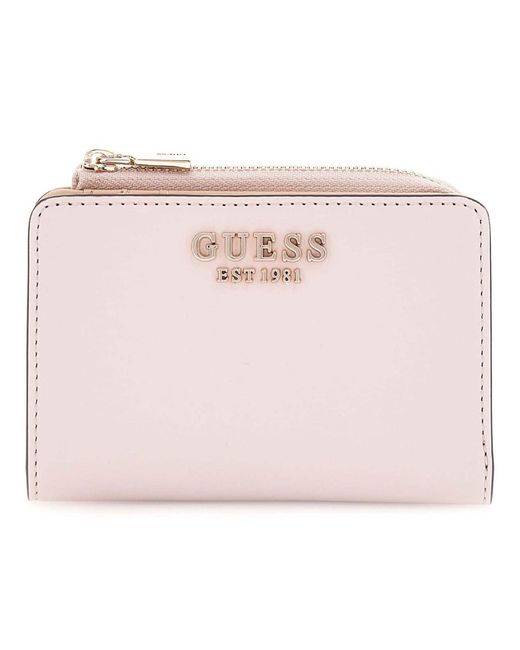 Guess Geldbörse Jane Zip Around Card Case Lotus rosa in Pink Lyst DE