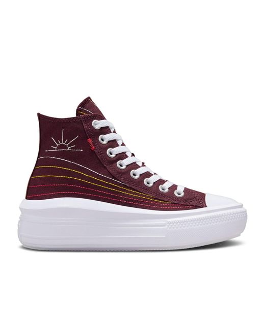 Converse Red Chuck Taylor All Star Lift Lace Up Canvas Sneaker