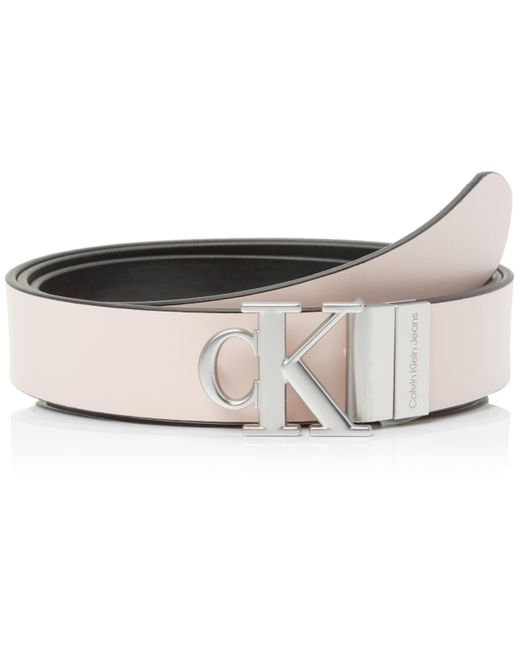Calvin Klein Black Round Mono Pl Rev LTHR Belt 30MM Gürtel