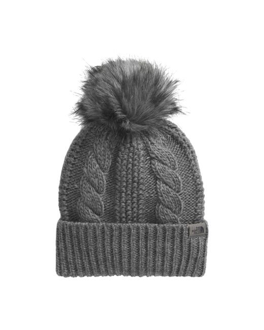 The North Face Oh Mega Fur Pom Lined Beanie in Grey Lyst UK