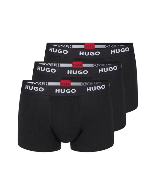 HUGO Trunk Triplet Pack Boxershorts in Black für Herren