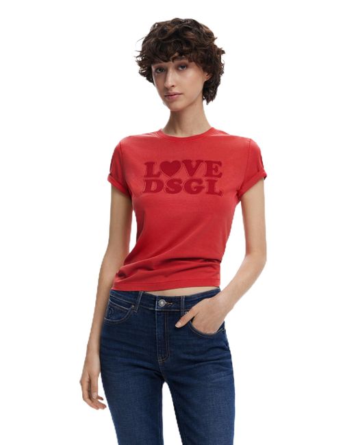 Desigual Ts_love Dsgl in het Red