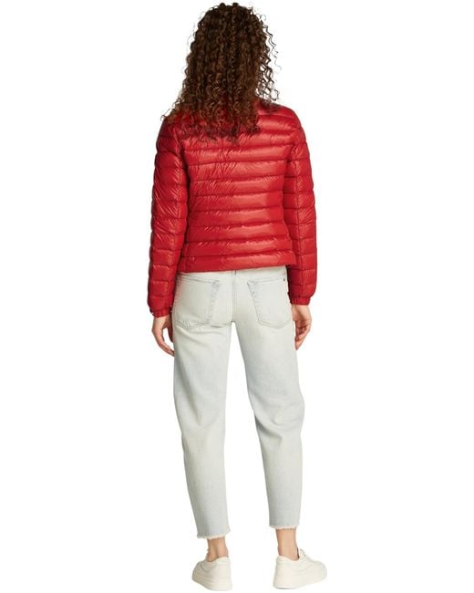 Tommy Hilfiger Red 's Mock Neck Lightweight Quilted Jacket