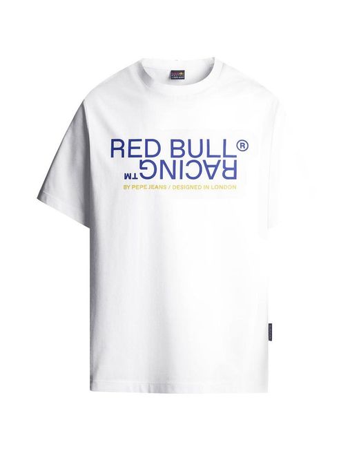 Pepe Jeans Red Bull Racing X Rbr Graphic Reflect Tee T-shirt in het White voor heren