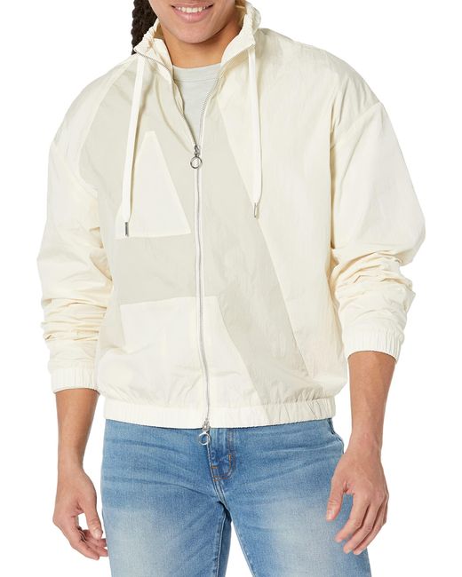 Emporio Armani White A | X Armani Exchange Big A Nylon Jacket for men