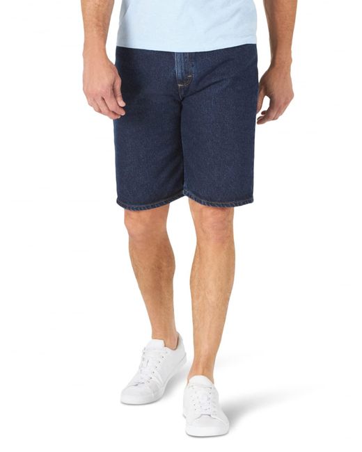Classic Relaxed Fit Five Pocket Jean Short Pantalocini Denim di Wrangler in Blue da Uomo