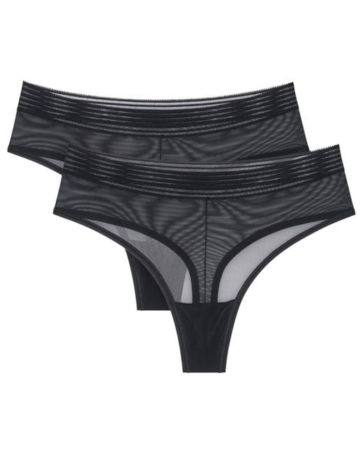 Tempting Sheer-Perizoma a Vita Alta 2 Underwear di Triumph in Black