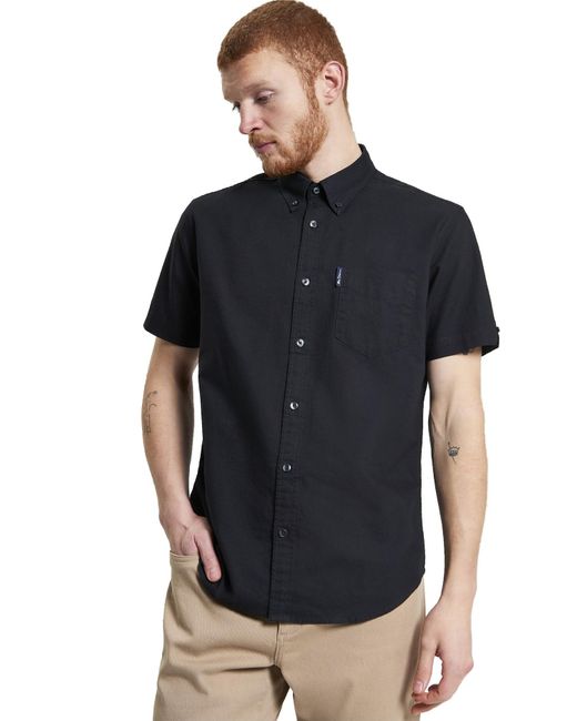 Ben Sherman Black Button-down Collar Signature Oxford Shirt for men