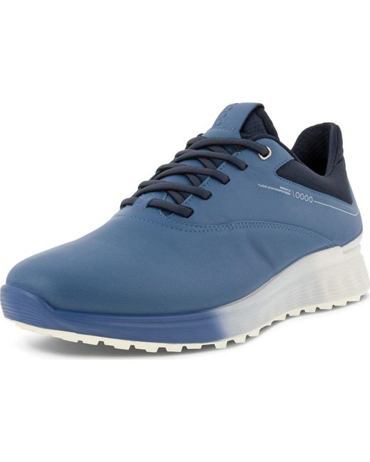 Ecco S-three Gore-tex Waterproof Golf Shoe in Blue for Men | Lyst