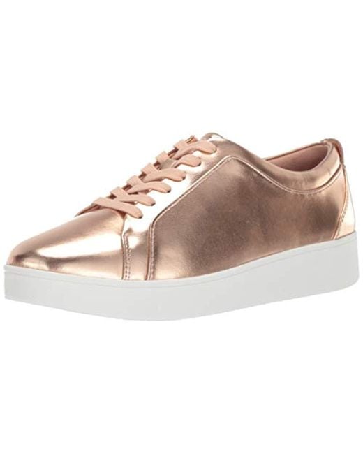Fitflop Metallic Rally Sneakers, Rose Gold, 6.5 M Us