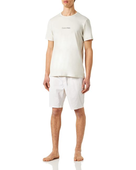 S/S Ensemble Court Pyjama Calvin Klein pour homme en coloris White