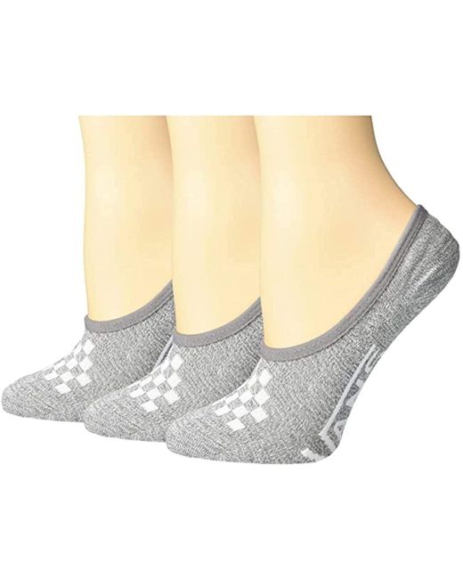Vans White , No-Show Liner Socken für , Meliert, Grau, 38-43 EU