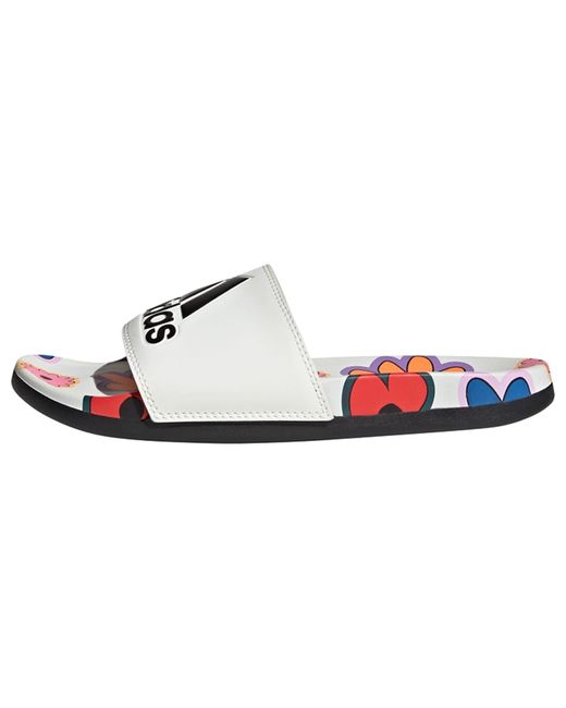 Adidas White Adilette Comfort Slides