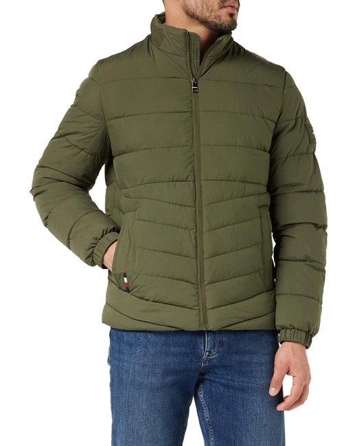 Tommy Hilfiger Green Jacket For Transition Weather for men