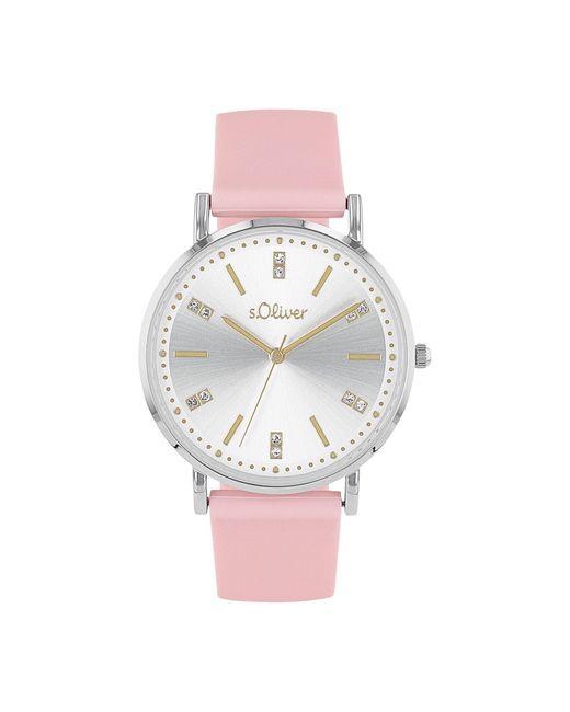 S.oliver Pink Uhr Armbanduhr Silikon 2038366