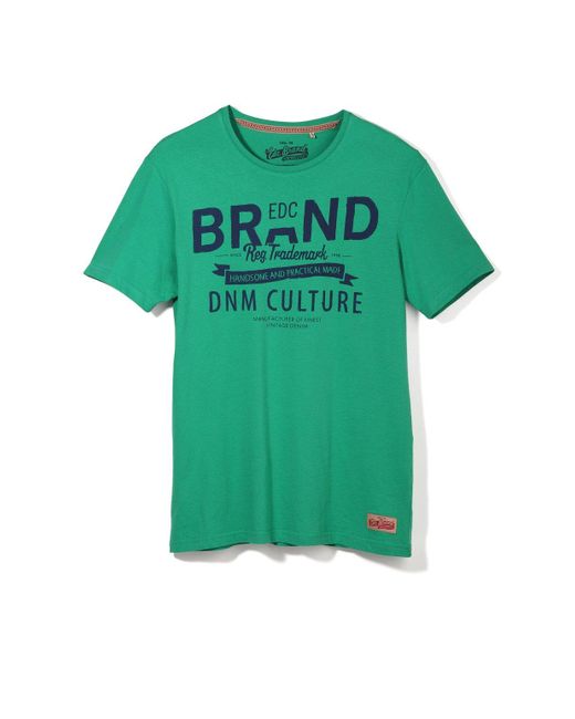 Esprit Shirt Ronde Hals - Slim Fit in het Green voor heren