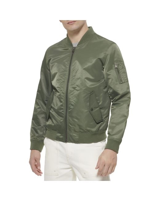 Levi's Green Ma-1 Flight Bomber Jacket for men