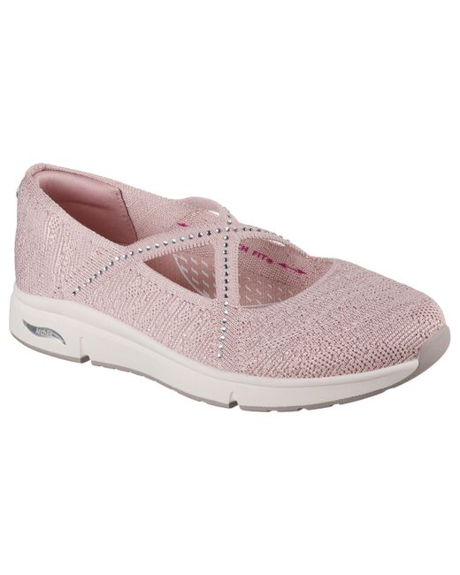 Skechers Pink Modern Comfort Martha Stewart Arch Fit Living-meadow Walk Loafer