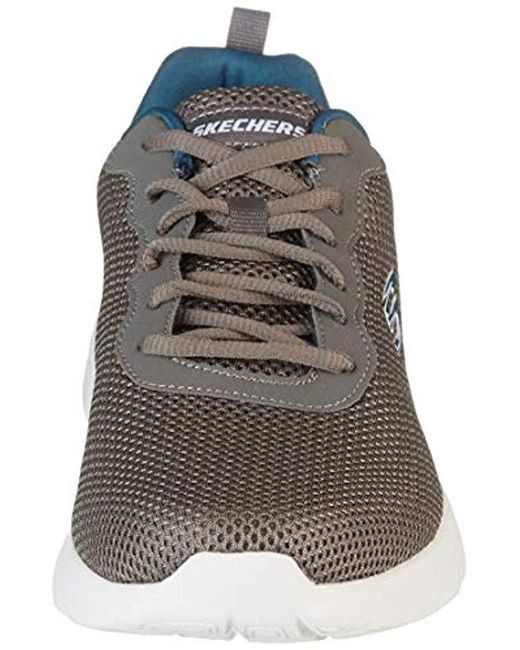skechers lace up sneakers hombre gris