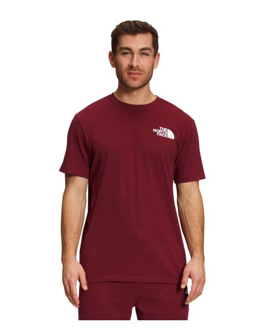 The North Face Red Short Sleeve Box Nse Tee for men