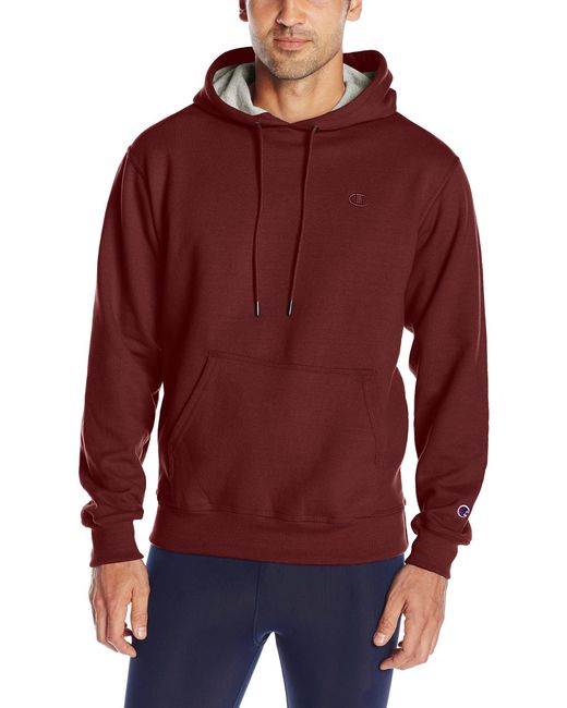 maroon champion hoodie mens