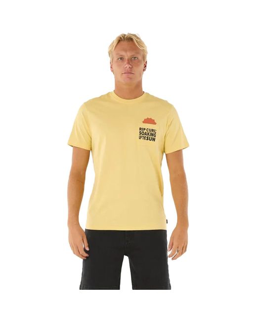 Rip Curl T-Shirt Sun Soaker Pocket Tee in Yellow für Herren