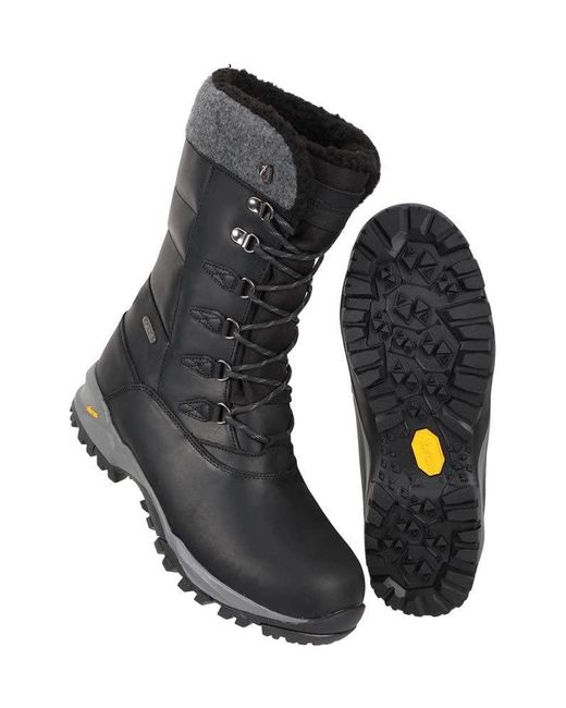 Mountain Warehouse Vostock Extreme Mens Vibram Snow Boots Waterresistant, Vibram Sole