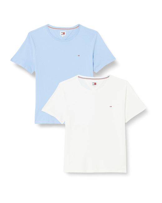 Tommy Hilfiger Blue Pack Of 2 Short-sleeve T-shirt Soft Jersey Tee Crew Neck