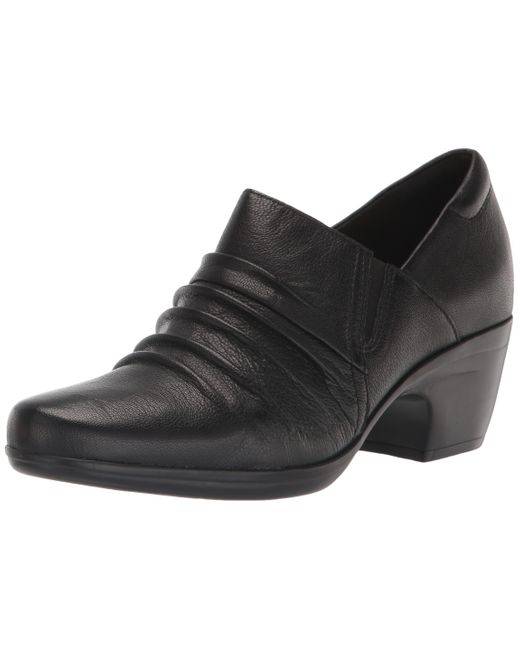 Clarks Womens Emily Cove Pump in Black Leather (Black) Save 4 Lyst