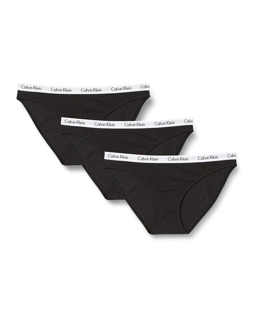 Calvin Klein Black 3er Pack Slips Bikini Form mit Stretch
