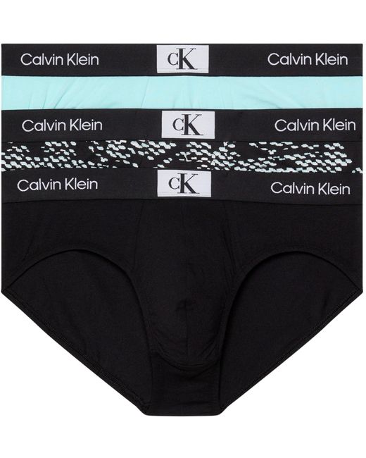 Calvin Klein Hip Slip 3pk in het Black voor heren