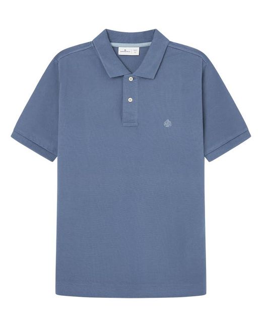 Reconsider Basic Pique Polo Shirt IN Regular FIT. Contrasting Embroidery Tree Logo Camisa Springfield de hombre de color Blue
