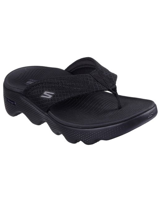 Skechers Black On-The-go Massage Fit Sandal-Dawn Flipflop