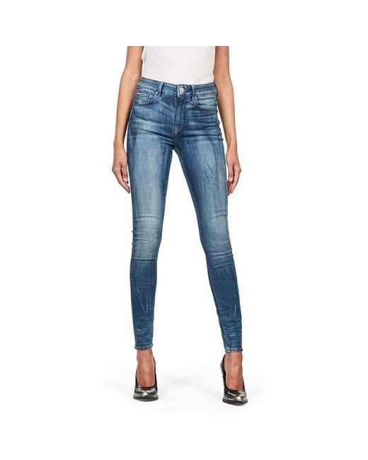 G-Star RAW G-star 3301 High Skinny Wmn Jeans in het Blauw | Lyst NL