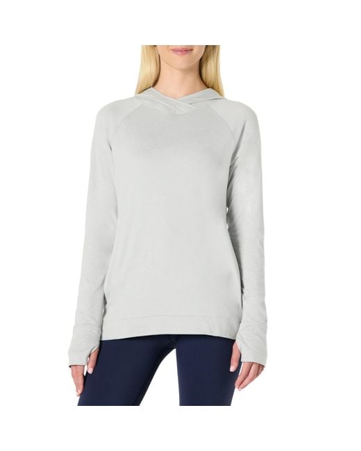 Pullover Supersoft Elasticizzato ad Alte Prestazioni con Cappuccio Donna di Amazon Essentials in Gray