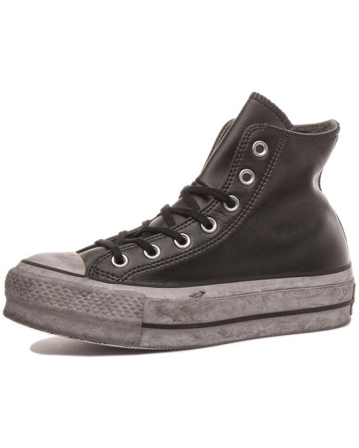 Converse Black Chuck Taylor All Star Lift Leather Ltd Sneaker