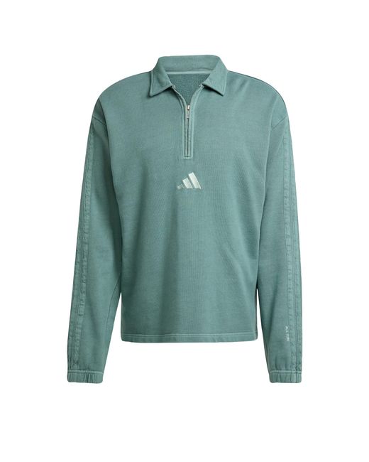 Brooks Brothers Felpa Uomo Con Mezza Zip - French Terry In Cotone - Grigio