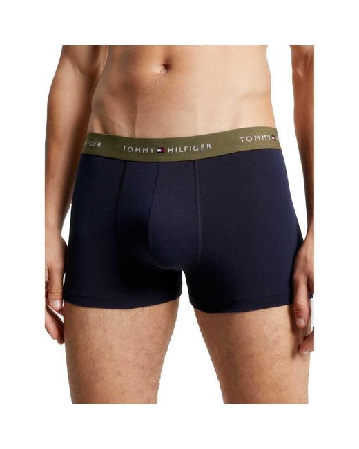 Tommy Hilfiger Blue Boxer Short Trunks Underwear Pack Of 3 for men