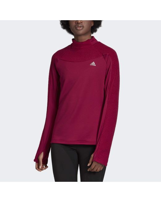 Adidas Red Own The Run Warm Cover-up