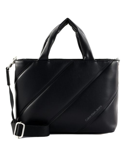 Calvin Klein Quilted Micro EW Tote 22 Black