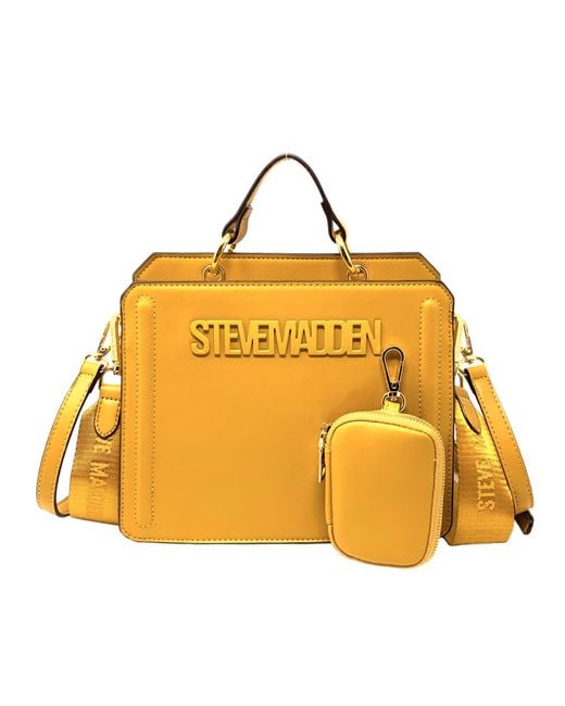 Steve Madden Yellow Bevelyn Convertible Crossbody Bag