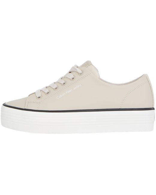 Calvin Klein Ck Jeans Vrouwen Bold Vulc Flatf Low Lth In Yw0yw01633 Sneakers in het Black