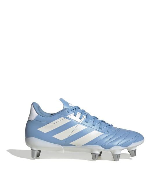 Adidas S Kakari Elite Soft Ground Rugby Boots Blue/white/gold 8 Uk