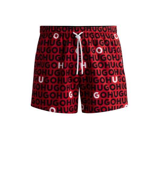 HUGO Badeshort TORTUGA in Red für Herren