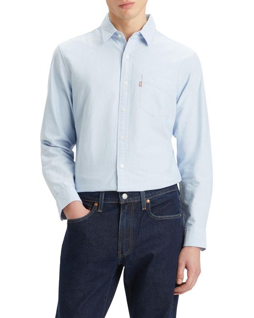 Levi's Blue Sunset 1-pocket Standard Button Down Collar Shirt for men