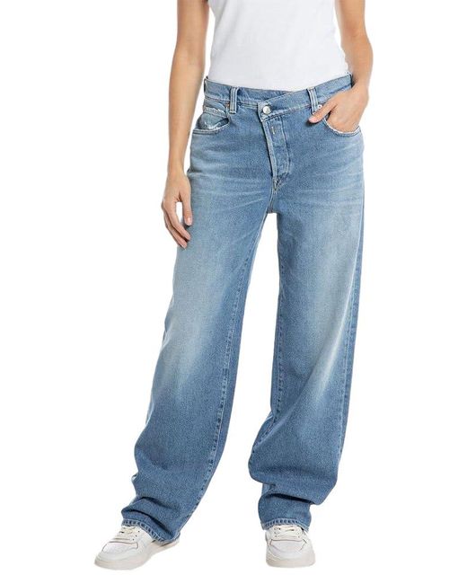 Replay Blue Jeans Zelmaa Tapered-Fit Rose Label aus Comfort Denim