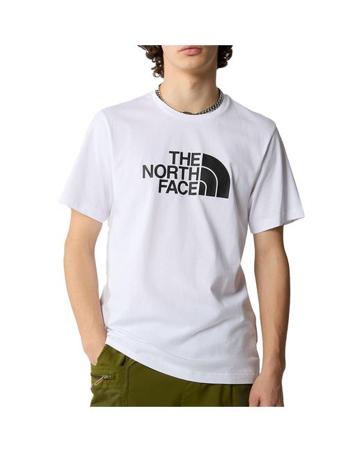 The North Face Gray Nf0a87n5fn41 M S/s Easy Tee T-shirt Tnf White Size M for men