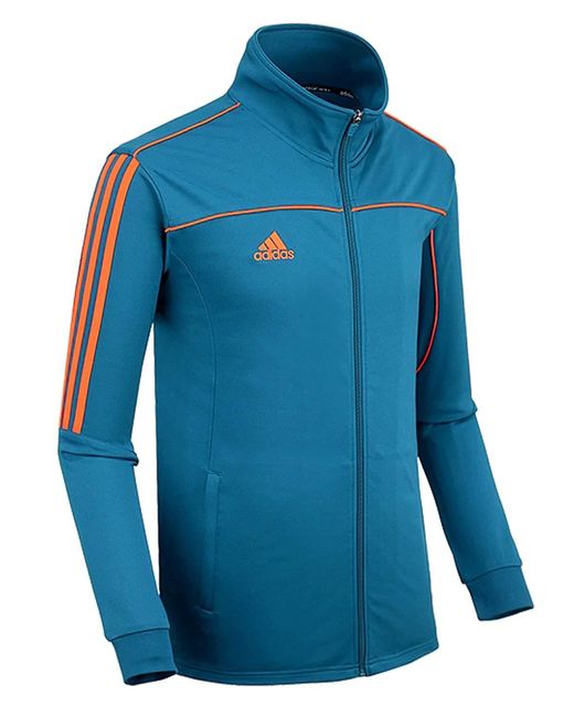 Adidas Blue Knitted 3-stripe Tricot Martial Arts Team Jacket