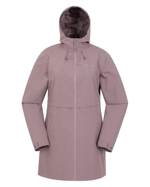 Mountain Warehouse Purple Lightweight With Adjustable Hood & Side Pockets - Best For Spring Summer Wet